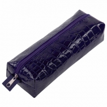 Пенал-косметичка BRAUBERG, "крокодиловая кожа", 20х6х4 см, "Ultra purple"