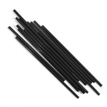 Трубочки прямые черные MILK 240*8 мм (250/5750), 250шт/упак., Россия