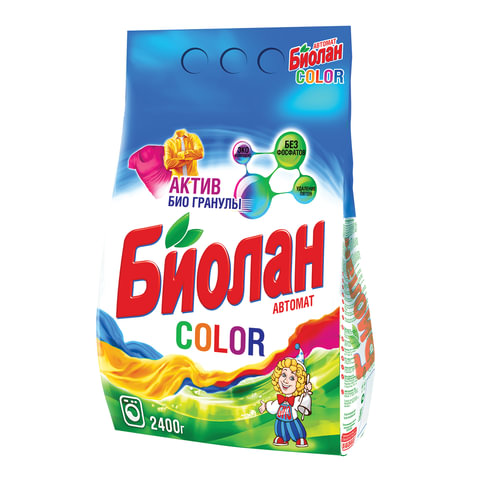 Стиральный порошок-автомат 2,4 кг, БИОЛАН Color (Нэфис Косметикс)