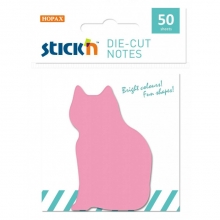 Бумага для заметок 50л. розовый "кот" Stick`n