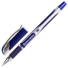 Ручка шариковая масляная с грипом BRAUBERG "Sigma Plus", СИНЯЯ, печать, узел 0,7 мм, линия письма 0,