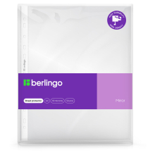 Папка-вкладыш с перфорацией Berlingo "Mirror", А4, 110мкм, 50шт/упак., глянцевая, в пакете