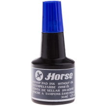 Штемпельная краска 30мл, синяя Horse