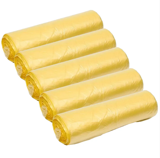 Пакет фасовочный ПНД 24х37см (10мк) 5 рулончиков (Желтый) (арт10085)
