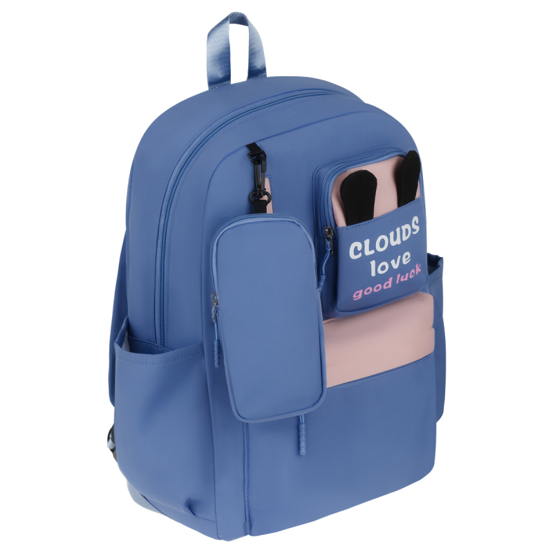 Рюкзак MESHU "Cloud blue", 43*30*13см, 1 отделение, 3 кармана, уплотненная спинка, в комплекте пенал