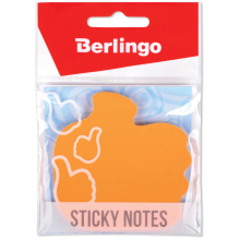 Бумага для заметок 50л фигурный Berlingo "OK!" 70*70мм, оранжевый неон