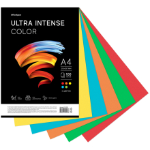 Бумага цветная OfficeSpace "Ultra Intense Color", A4, 80 г/м?, 100л., (5 цветов)