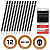 Карандаши чернографитные разной твердости НАБОР 12 штук, 5H-5B, BRAUBERG "Line"