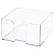 Подставка для бумажного блока BRAUBERG CLASSIC пластиковая, 90х90х50 мм, прозрачная