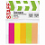 Закладки клейкие неоновые STAFF бумажные, 50х14 мм, 250 штук (5 цветов х 50 листов)