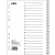 Разделитель на 20 делений (1-20) Index A4, 20 листов, серый, пластиковый