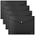 Папка-конверт с неоновой кнопкой ERICH KRAUSE, А4, до 120 листов, матовая черная, 0,18 мм