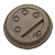 Крышка коричневая 80мм TL80 полипропилен с выбором напитка (носик/кнопки) 100шт/упак 