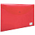 Папка-конверт с кнопкой BRAUBERG, А4, до 100 листов, прозрачная, красная, 0,15 мм