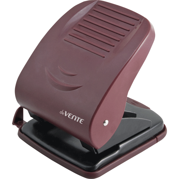 Дырокол "deVENTE. Stripe" (40 листов) пластиковый усиленный корпус, с линейкой, в картонной коробке,