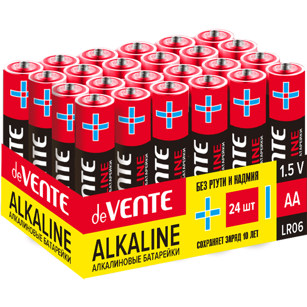 Батарейка "deVENTE. Alkaline" алкалиновая, AA, LR6, 1,5В