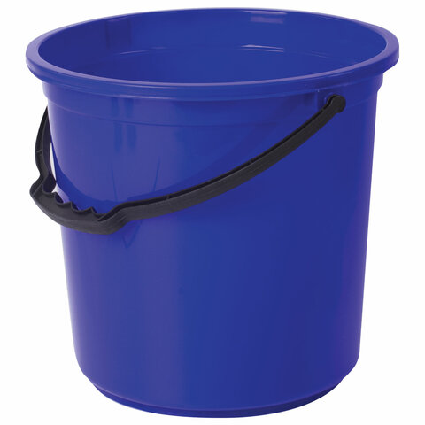 Ведро 12 л, без крышки, пластиковое, пищевое, с узором, цвет синий, мерная шкала, LAIMA