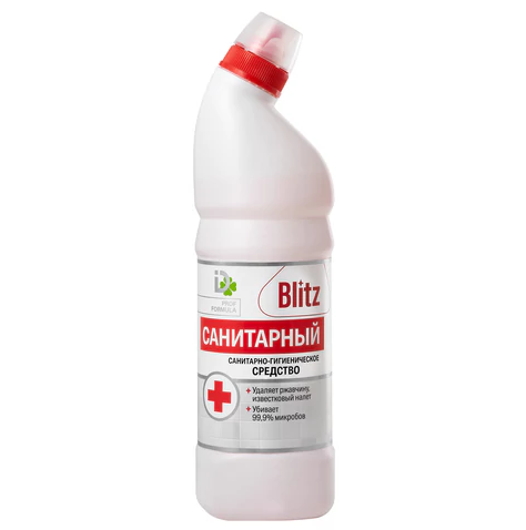 Средство для уборки сантехники и туалета 750 г САНИТАРНЫЙ BLITZ, гель