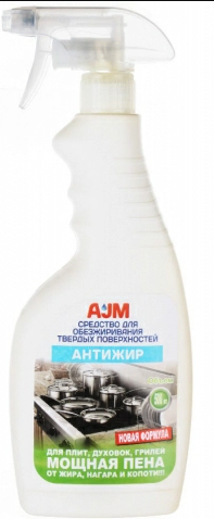 Средство для обезжиривания твердых поверхностей "AJM" Антижир, 500мл с триггером