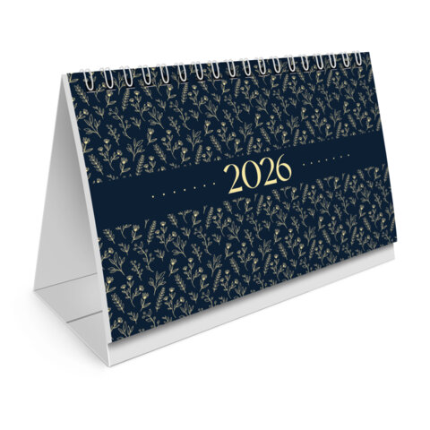 Календарь-домик настольный на гребне с бегунком, 2026 г., BRAUBERG, 160х105 мм, "Паттерн"