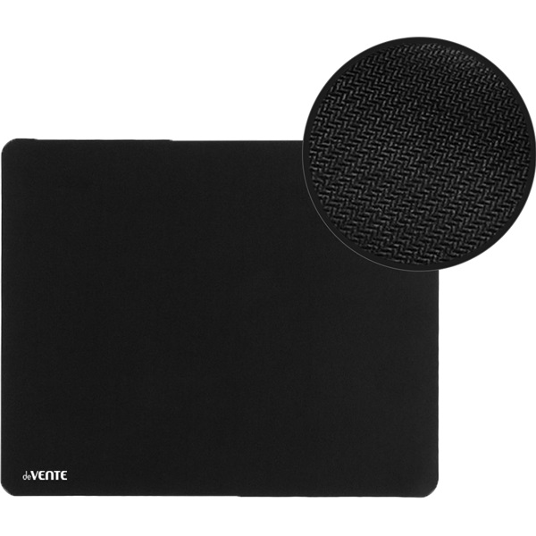 Коврик для мыши "deVENTE" (220x180x2 мм), текстильное покрытие, нескользящая натуральная каучуковая 