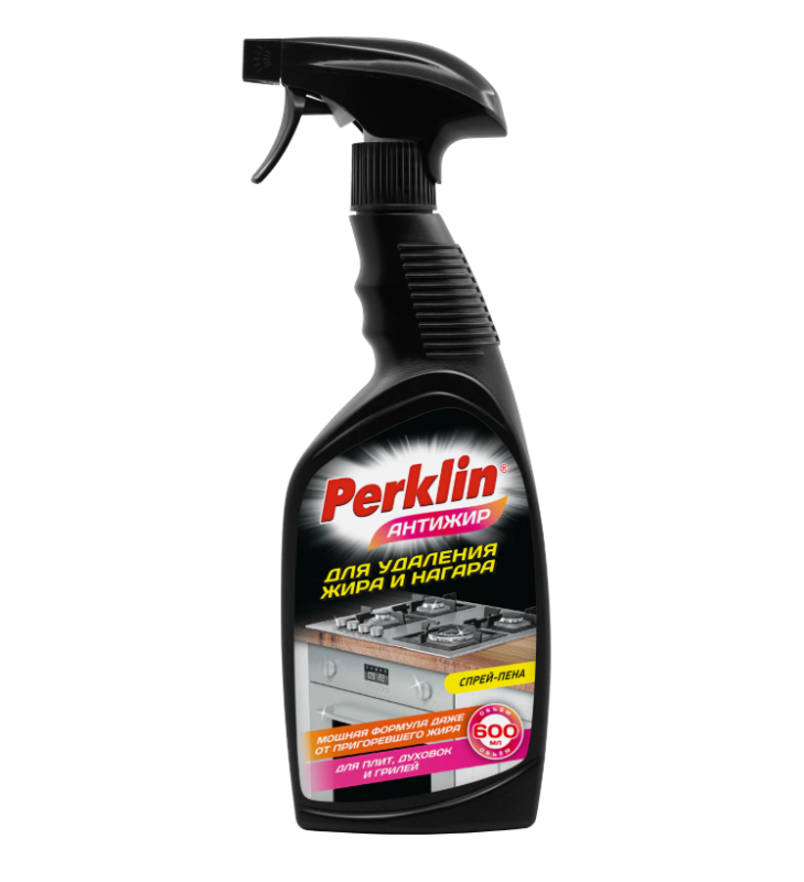 Средство для чистки плит, духовок, грилей от жира/нагара PERKLIN (ПЕРКЛИН) АНТИЖИР, 600 мл