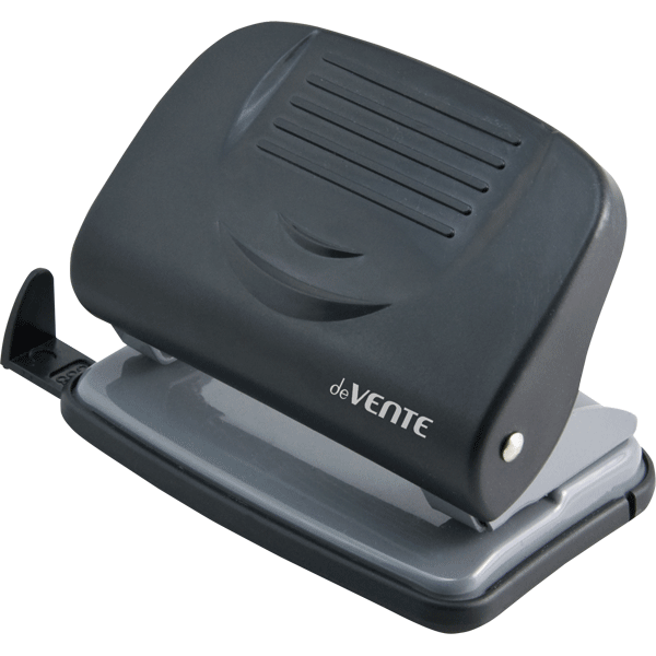 Дырокол "deVENTE. Stripe" (20 листов) пластиковый усиленный корпус, с линейкой, в картонной коробке,