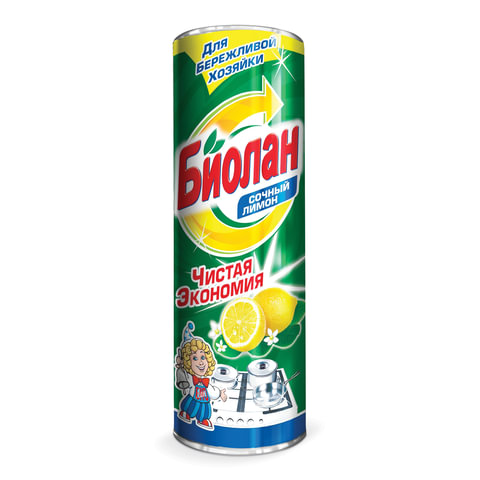 Чистящее средство 400 г, БИОЛАН "Сочный лимон", порошок