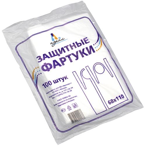 Фартук 68х110 Идеал ПНД (белый) 100шт/уп 
