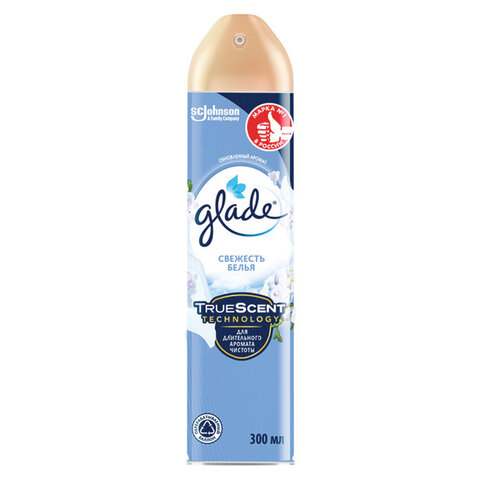 Освежитель воздуха аэрозольный 300 мл, GLADE "Свежесть белья"