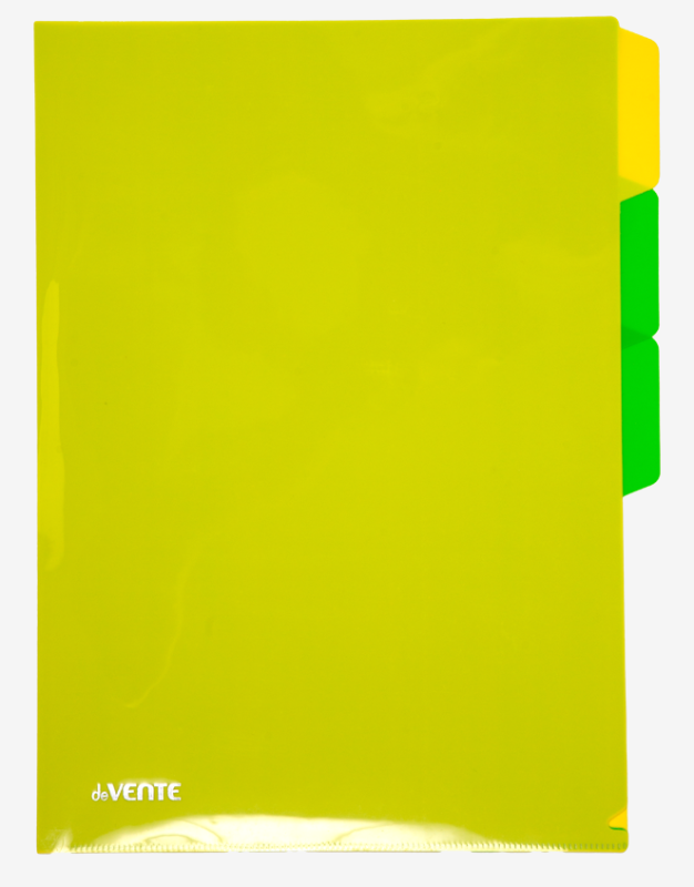 Папка-уголок c 3-мя отделениями "deVENTE. Monochrome" A4 (230x310 мм) полипропилен 180 мкм, глянцева