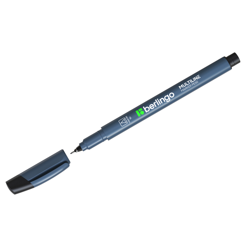 Маркер перманентный 0,5мм черный Berlingo