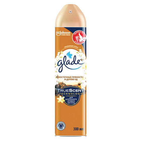 Освежитель воздуха аэрозольный 300 мл, GLADE "Восточные пряности и дерево уд"