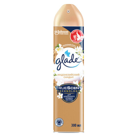 Освежитель воздуха аэрозольный 300 мл, GLADE "Индонезийский сандал"