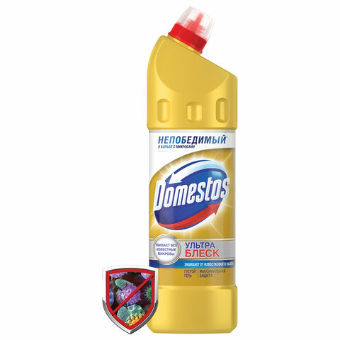 Средство для уборки туалета 1 л, DOMESTOS (Доместос) "Ультра Блеск", гель