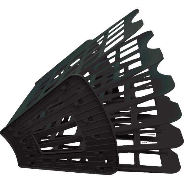 Лоток для бумаг 6-ти секционный "deVENTE. Wing" размер 24x26,5x30,5 см, черный