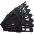 Лоток для бумаг 6-ти секционный "deVENTE. Wing" размер 24x26,5x30,5 см, черный